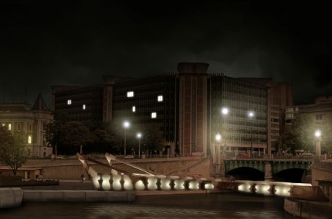 Nocturnal illumination of the bridge
