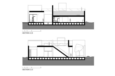 Section through the house