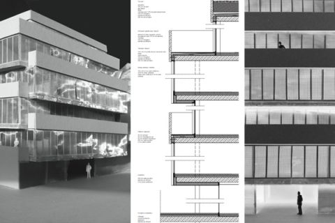 facade study and materialization